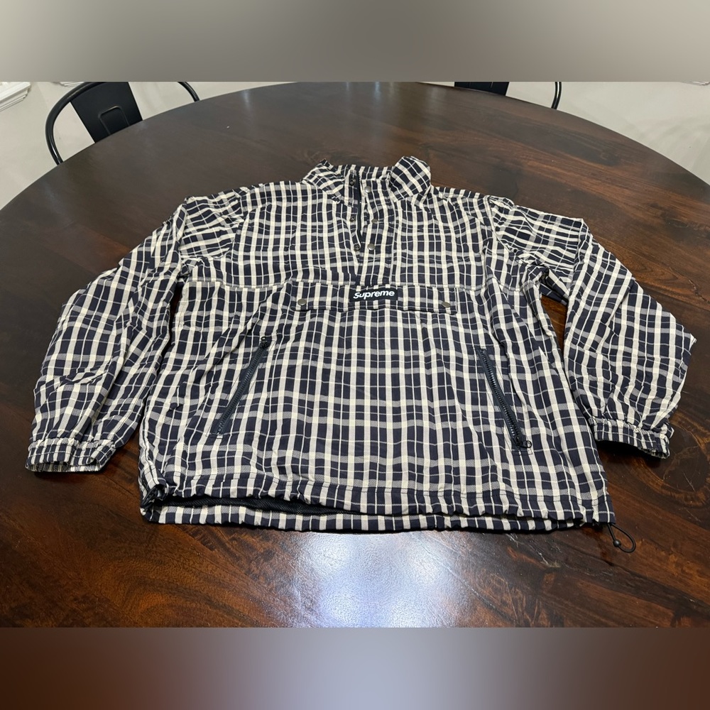 Supreme Nylon Plaid Pullover XL